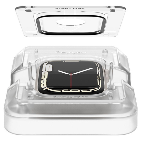 Spigen Proflex EZ FIT 2-Pack - Hybridní sklo pro Apple Watch 8 / 7 45 mm (2 ks)
