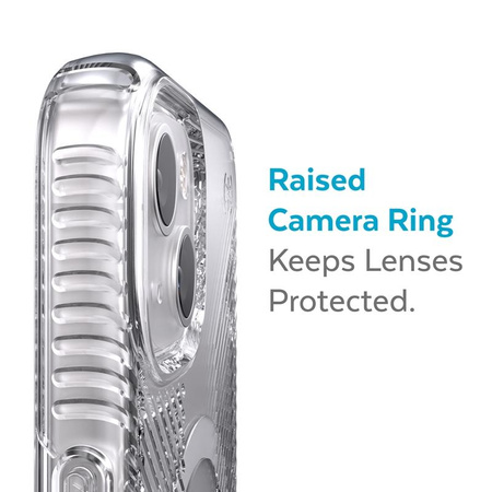 Speck Presidio Perfect-Clear mit Griffen + MagSafe - iPhone 13 Hülle mit MICROBAN-Beschichtung (Klar)