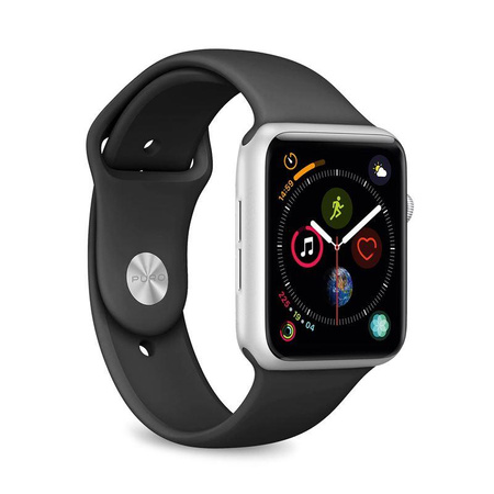 PURO ICON - Elastic Sports Strap for Apple Watch 42/44/45 mm (S/M & M/L) (black)