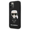 Pouzdro Karl Lagerfeld Fullbody Silicone Iconic - iPhone 12 Pro Max (černé)
