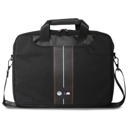 BMW Nylon Red Stripe - Bolsa para portátil 16" (Negro)