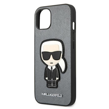 Karl Lagerfeld Saffiano Ikonik Patch - iPhone 13 Case (silver)
