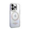 Guess Gold Outline Translucent MagSafe - iPhone 14 Pro Max Case (purple)