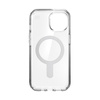 Speck Presidio Perfect-Clear ClickLock & Magsafe - Case for iPhone 16e / iPhone 15 / iPhone 14 / iPhone 13 (Clear / Chrome Finish / Serene Silver)