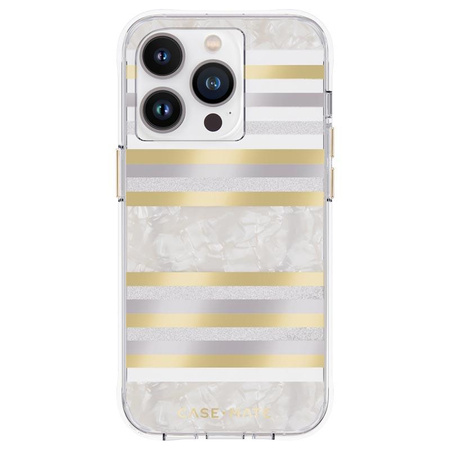 Case-Mate Pearl Stripes MagSafe - pouzdro na iPhone 14 Pro zdobené perletí (Pearl Stripes)