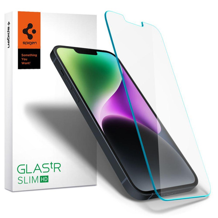 Spigen üveg.TR Slim - Edzett üveg iPhone 16e / iPhone 14 / iPhone 13 / iPhone 13 Pro készülékhez