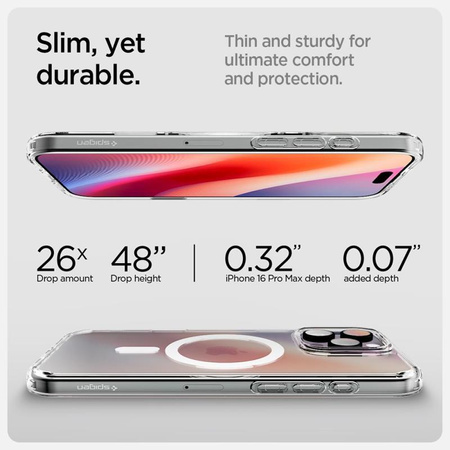 Spigen Ultra Hybrid T MagSafe - Coque pour iPhone 16 Pro (Blanc)
