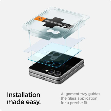 Spigen GLAS.TR EZ Fit HD 2-Pack - Verre trempé pour Samsung Galaxy Z Flip 7