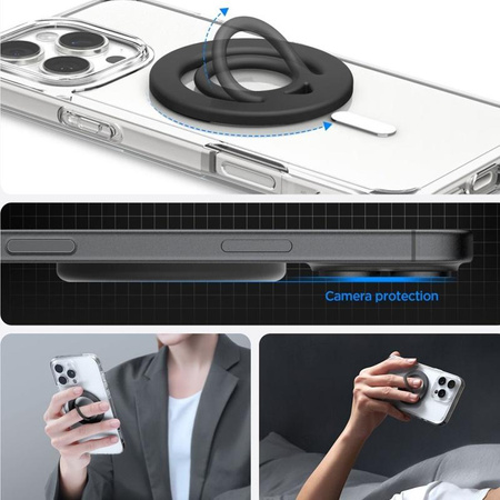 Spigen Dual Pop Mag MagSafe - Magnetický držák na prst pro telefon (černý)