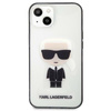 Karl Lagerfeld Ikonik Karl - Étui pour iPhone 13 (transparent / cadre noir)