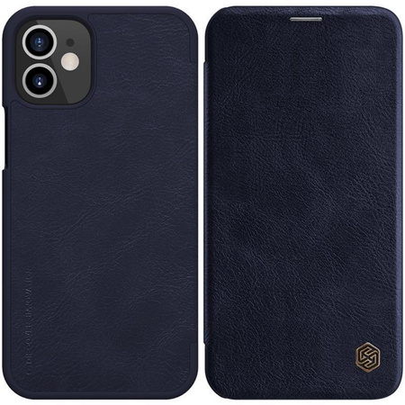 Nillkin Qin Leather Case - Coque pour Apple iPhone 12 Mini (Bleu)