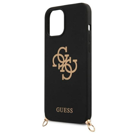Guess 4G Big Logo lánc - iPhone 12 Pro Max tok (fekete)