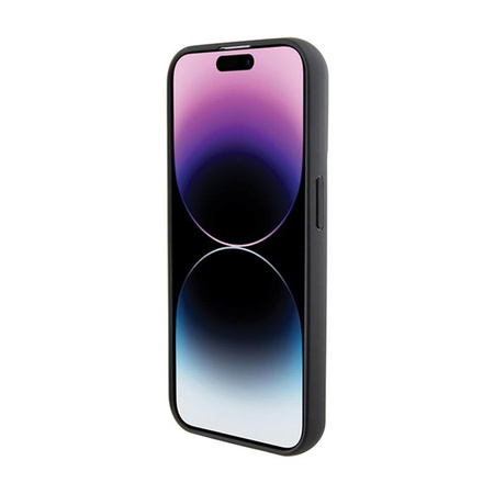 Karl Lagerfeld Gripstand Saffiano Choupette tűk - iPhone 15 Pro tok (fekete)