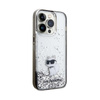 Karl Lagerfeld Liquid Glitter Choupette - iPhone 14 Pro Case (transparent)
