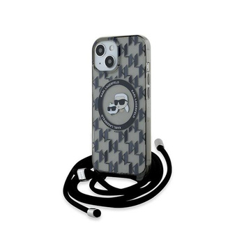 Karl Lagerfeld IML Crossbody Monogramm Karl & Choupette Head MagSafe - iPhone 15 / 14 / 13 Tasche (schwarz)