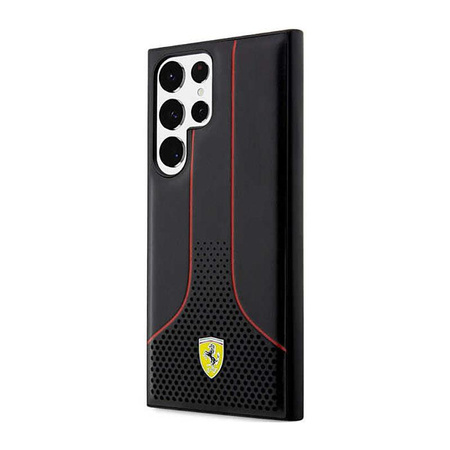 Collection Ferrari Perforated 296P - Étui Samsung Galaxy S23 Ultra (noir)