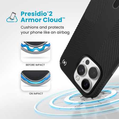 Speck Presidio2 Grip ClickLock & MagSafe - iPhone 16 Pro Max tok (fekete / pala szürke / fehér)