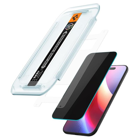Spigen GLAS.TR EZ FIT Privacy 2-Pack - Tvrzené sklo s filtrem soukromí pro iPhone Air