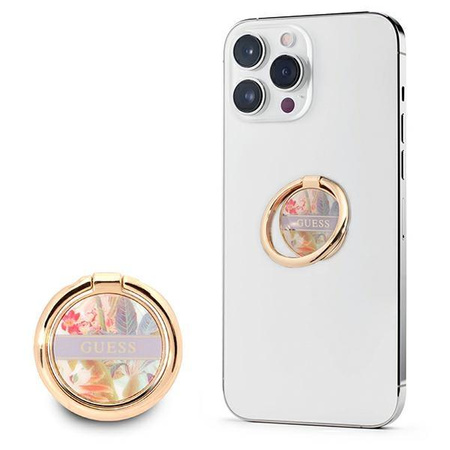 Guess Ring Stand Flower - Magnetic Finger Holder for Phone (Purple)
