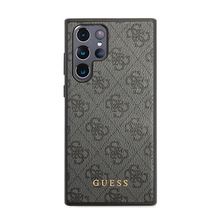 Guess 4G Metall-Logo Gold - Tasche für Samsung Galaxy S24 Ultra (schwarz)