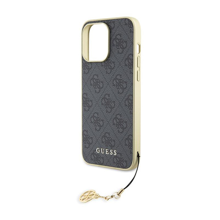 Guess 4G Charms Collection - pouzdro pro iPhone 15 Pro Max (šedé)