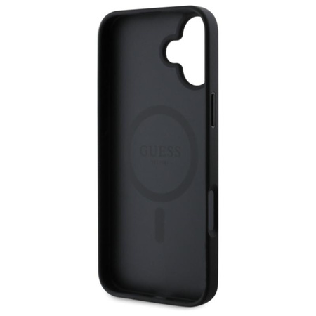 Guess 4G Ring Classic Logo MagSafe - Etui iPhone 16 (czarny)