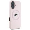 Karl Lagerfeld Silicone Double Heads And Circle MagSafe - Case for iPhone 16 (pink)