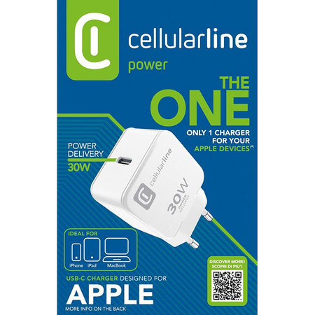Cellularline The One - USB-C Power Delivery 30W Netzladegerät (weiß)