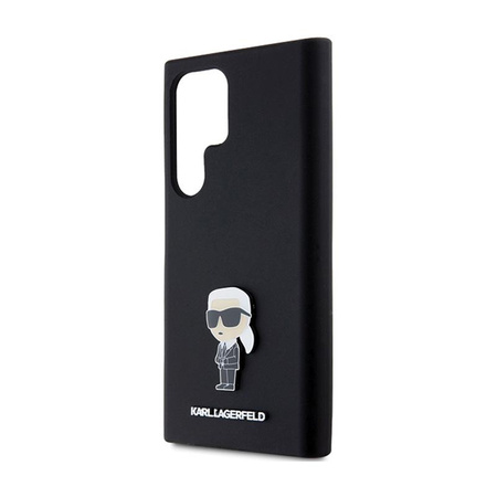 Karl Lagerfeld Silicone Ikonik Metal Pin - Case Samsung Galaxy S24 Ultra (czarny)