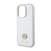 Guess 4G Strass Metal Logo - Coque iPhone 15 Pro (argent)