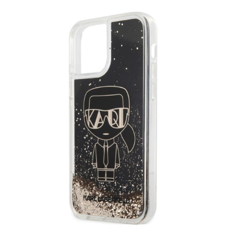 Karl Lagerfeld Liquid Glitter Gatsby - Etui iPhone 12 / iPhone 12 Pro (czarny)