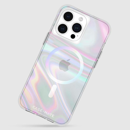 Case-Mate Soap Bubble MagSafe - Étui pour iPhone 15 Pro Max (Iridescent)