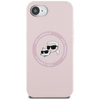 Karl Lagerfeld Silicone Karl & Choupette Heads MagSafe - Coque pour iPhone 16e (rose)