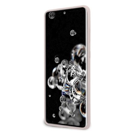 Pouzdro Karl Lagerfeld Fullbody Silicone Iconic - Samsung Galaxy S20 Ultra (světle růžové)