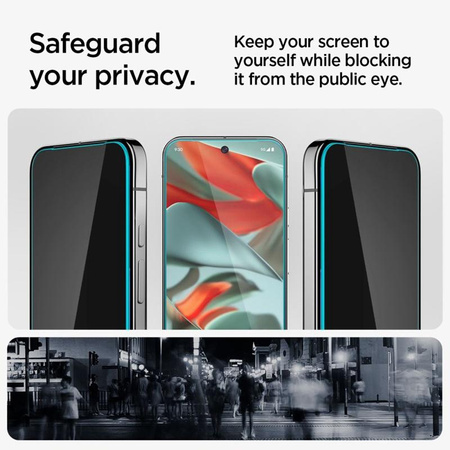 Spigen GLAS.TR EZ FIT Privacy 2er-Pack - Gehärtetes Glas mit Sichtschutzfilter für Google Pixel 9 Pro XL 2 Stk