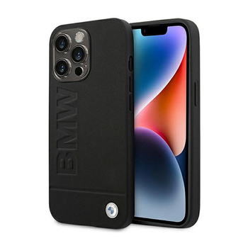 BMW Leather Hot Stamp - iPhone 14 Pro Case (Black)