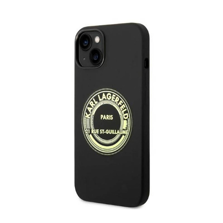 Karl Lagerfeld Silikon RSG - Hülle für iPhone 14 Plus (Schwarz)