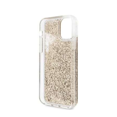 Karl Lagerfeld Liquid Glitter 2 Heads - pouzdro pro iPhone 11 (zlaté)