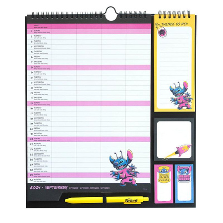 Disney Stitch - Calendrier mural / Agenda 2024/2025