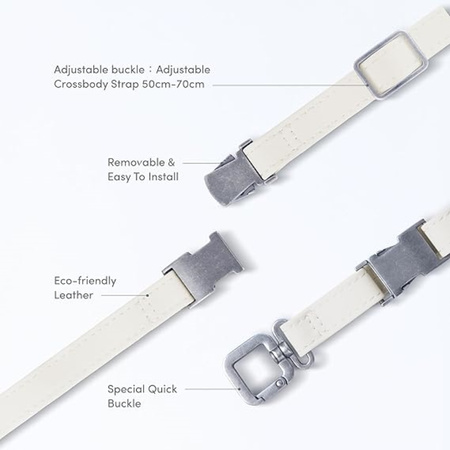 Moshi 2-in-1 Wrist & Body Strap with Adapter - Handy-Lanyard aus Öko-Leder (Moosgrün)