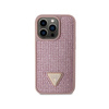 Guess Rhinestone Triangle - Hülle für iPhone 14 Pro (Pink)