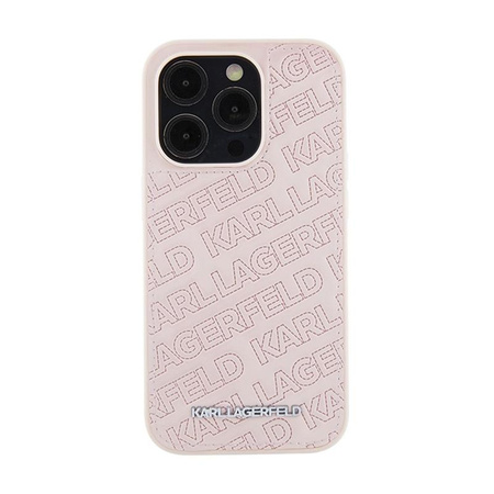 Karl Lagerfeld Quilted K Pattern - Coque pour iPhone 15 Pro Max (rose)