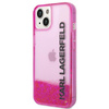 Karl Lagerfeld Liquid Glitter Translucent Elongated Logo Case – Etui iPhone 14 (różowy)