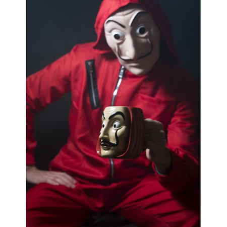 House of Paper - Keramikbecher in 3D-Geschenkbox 350 ml (Salvador Dali Maske)