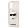 Karl Lagerfeld Choupette Head Glitter - pouzdro pro iPhone 12 Pro Max (zlaté)