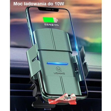 USAMS US-CD133 - Autohalterung mit kabelloser 10-W-Ladung (schwarz)