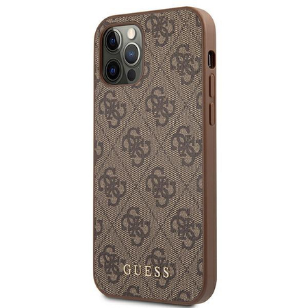 Guess 4G Metal Gold Logo - iPhone 12 Pro Max Case (brown)