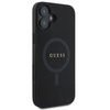 Guess Saffiano Classic Logo MagSafe - iPhone 16 Plus Tasche (schwarz)