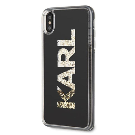 Karl Lagerfeld Logo Karl - iPhone Xs Max Hülle (Gold Glitter)