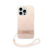 Guess 4G Print Cord - Etui ze smyczką iPhone 14 Pro (różowy)